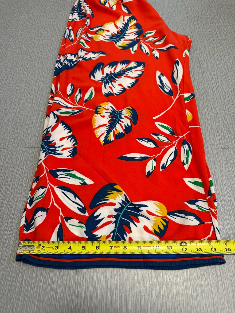 Flying Tomato Tropical Floral Wide Leg Jumpsuit Large Cutout Tie Front Red Boho - Picture 9 of 11